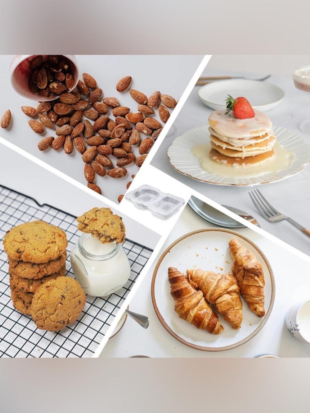 30 PCS Double Compartment Condiments Containers w/Lids Leakproof BPA-Free Snack - Picture 7 of 11